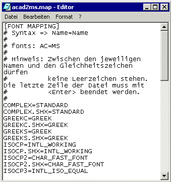 MappingDatei geöffnet