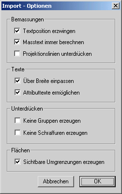 ImportOptionen