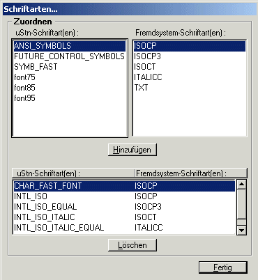 SchriftartenMapping